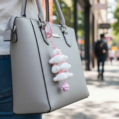 Cloud Keychain with Bell – Cute Cartoon Accessory