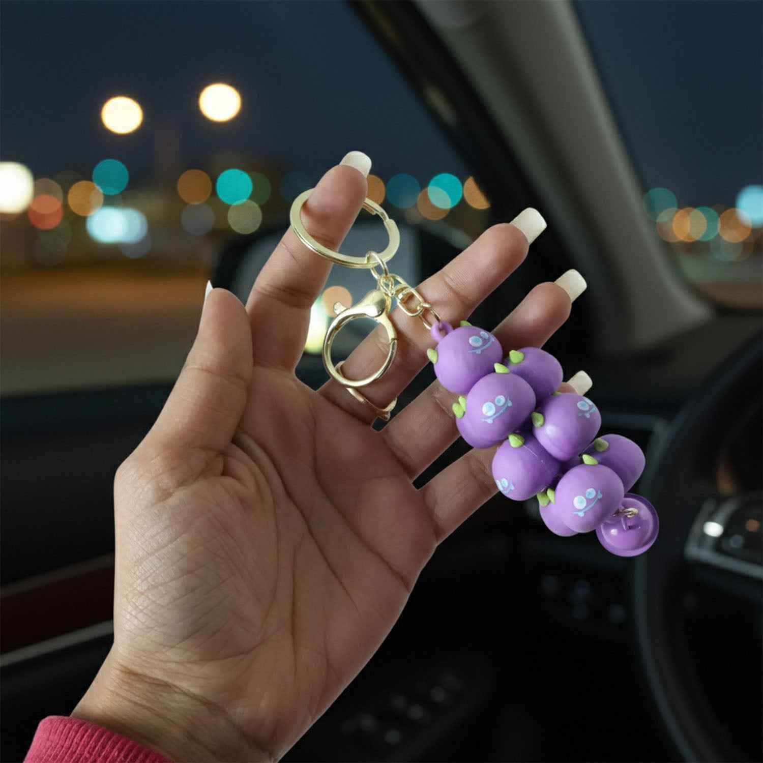 Cloud Keychain with Bell – Cute Cartoon Accessory