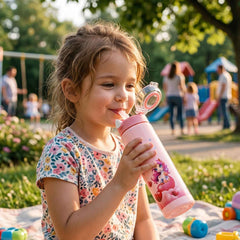 Kids Water Bottle Ð Fun Design with Flip Straw Lid for Easy Drinking