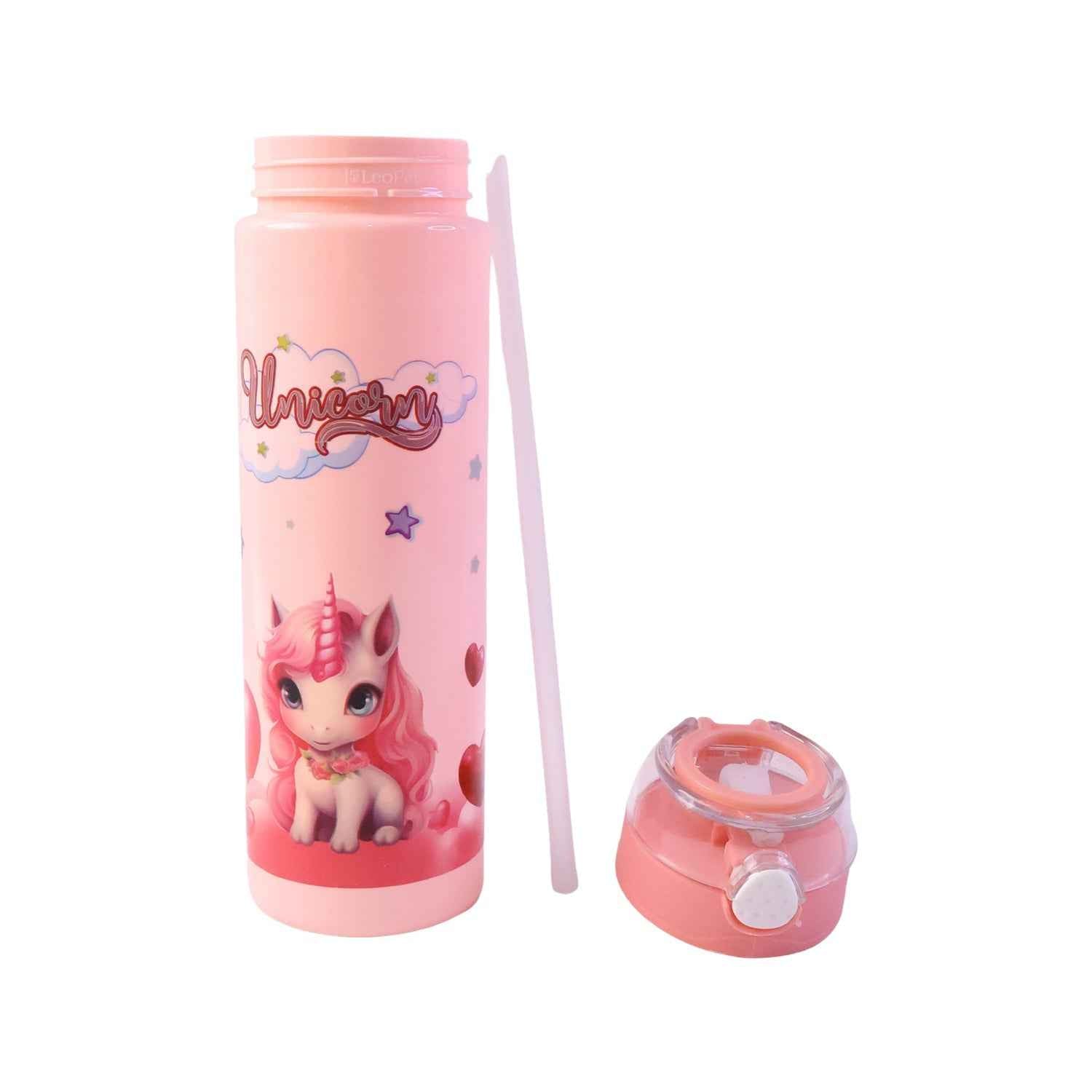 Kids Water Bottle Ð Fun Design with Flip Straw Lid for Easy Drinking