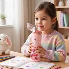 Kids Water Bottle Ð Fun Design with Flip Straw Lid for Easy Drinking