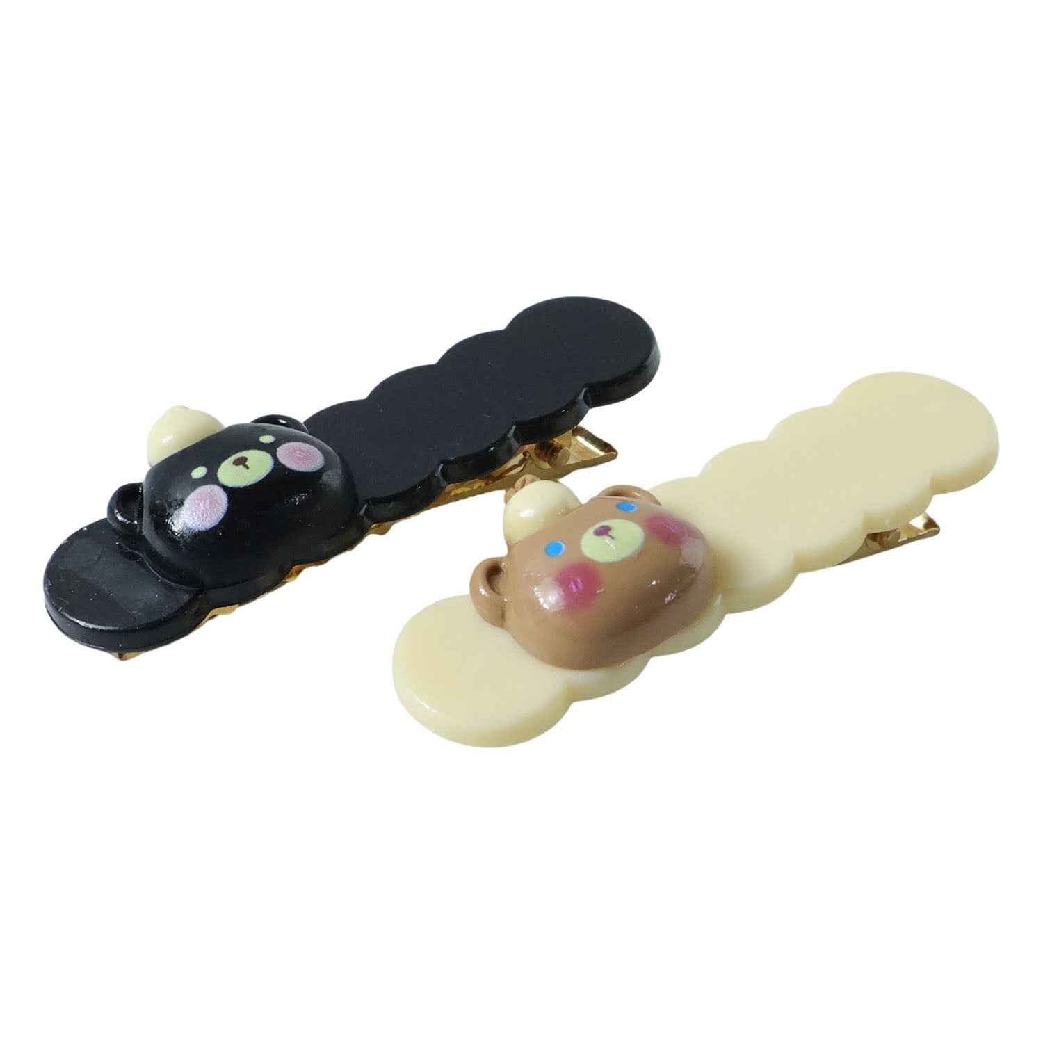 Cute Teddy Hair Clips – Adorable 2-Piece Hairpin Set