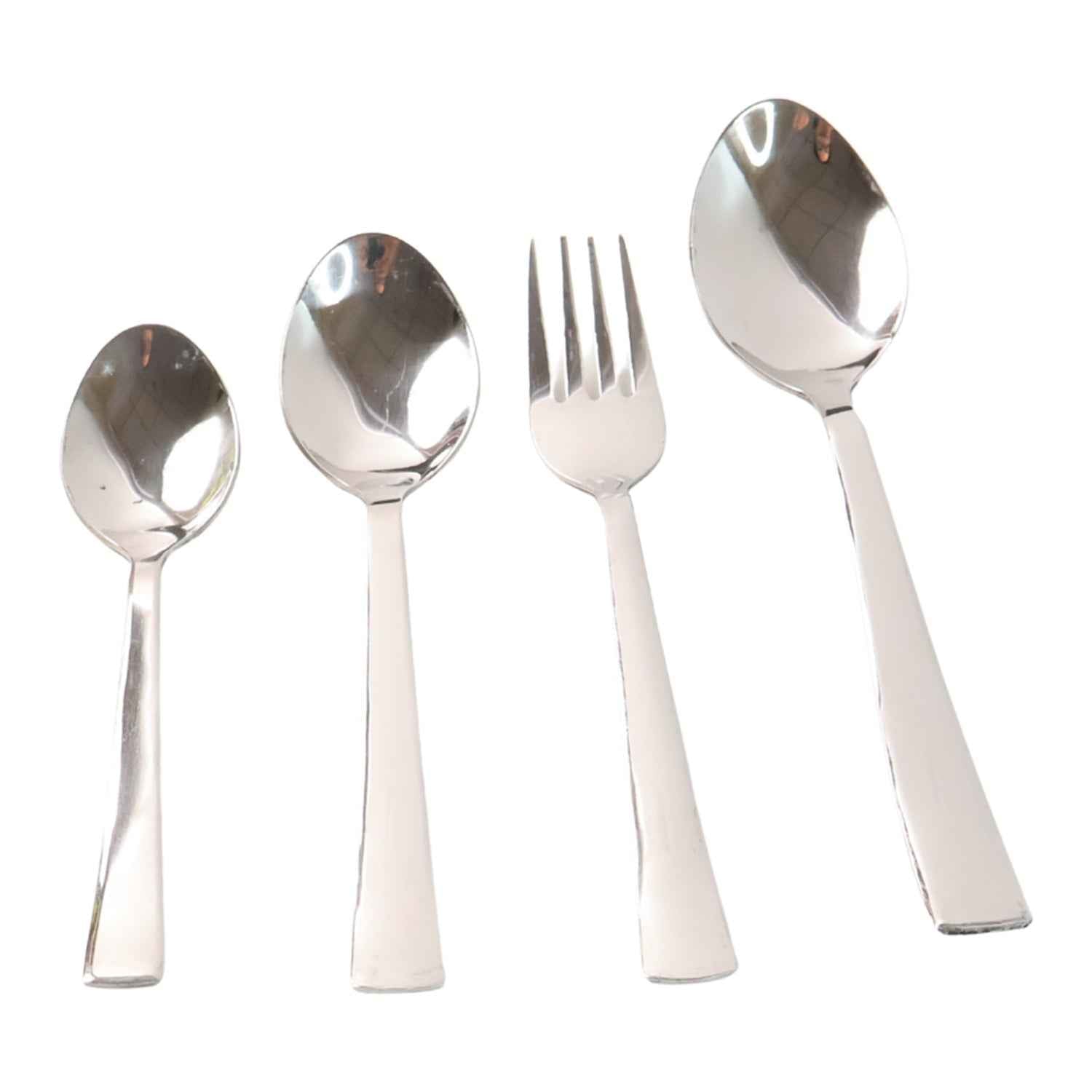 Stainless Steel Cutlery Set – 16-Piece with Elegant Stand