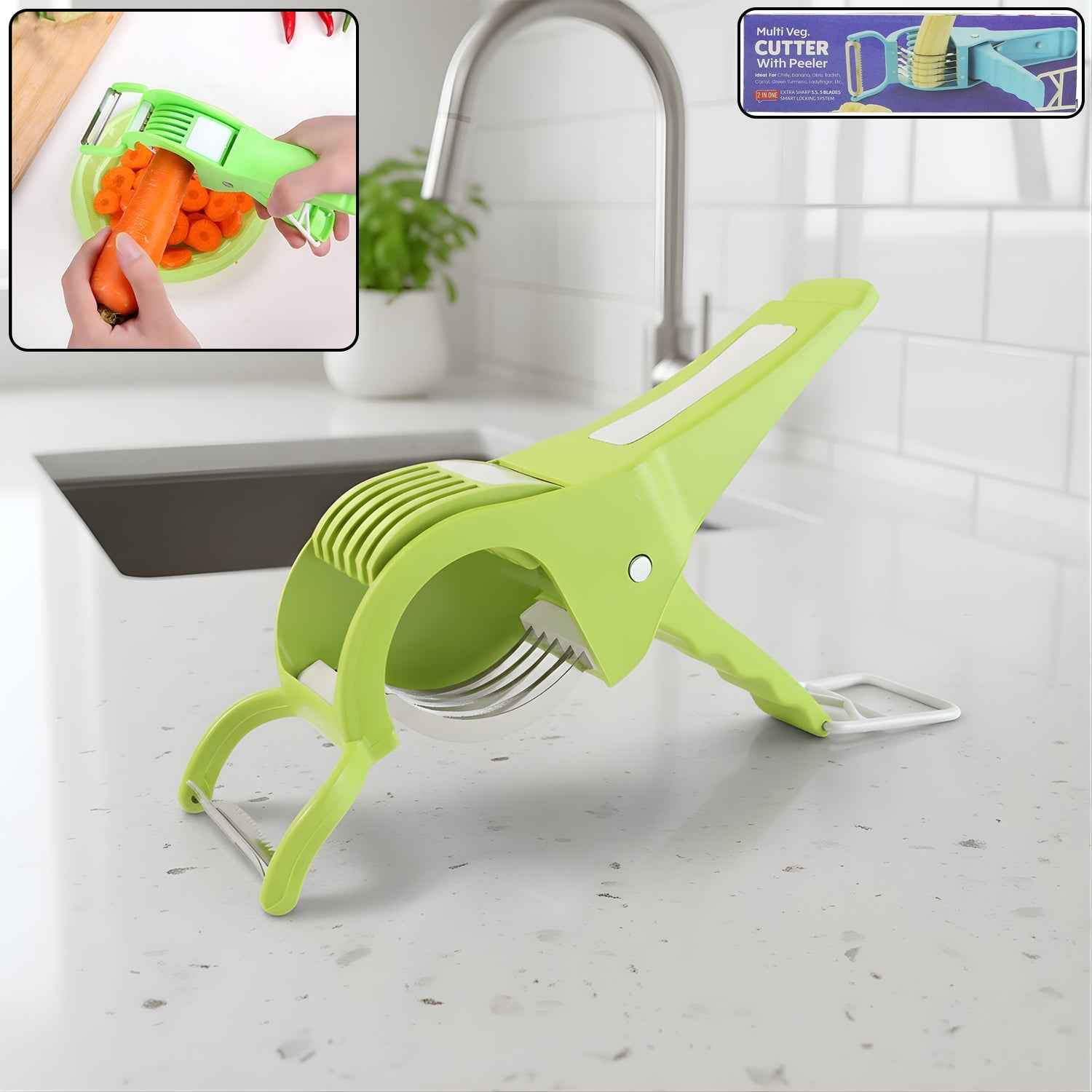 Vegetable Cutter with Peeler – Safe & Efficient Slicing | Quickslice