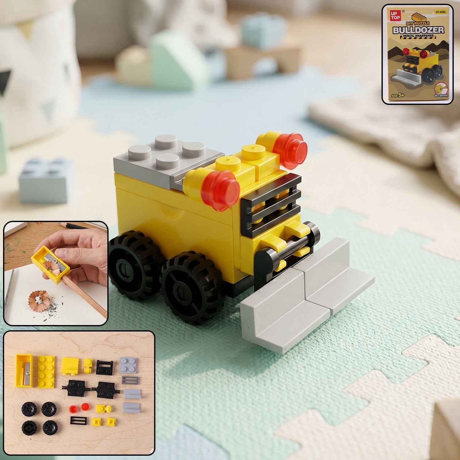 Cute Bulldozer Pencil Sharpener Toy Ð Fun & Durable Desk Accessory