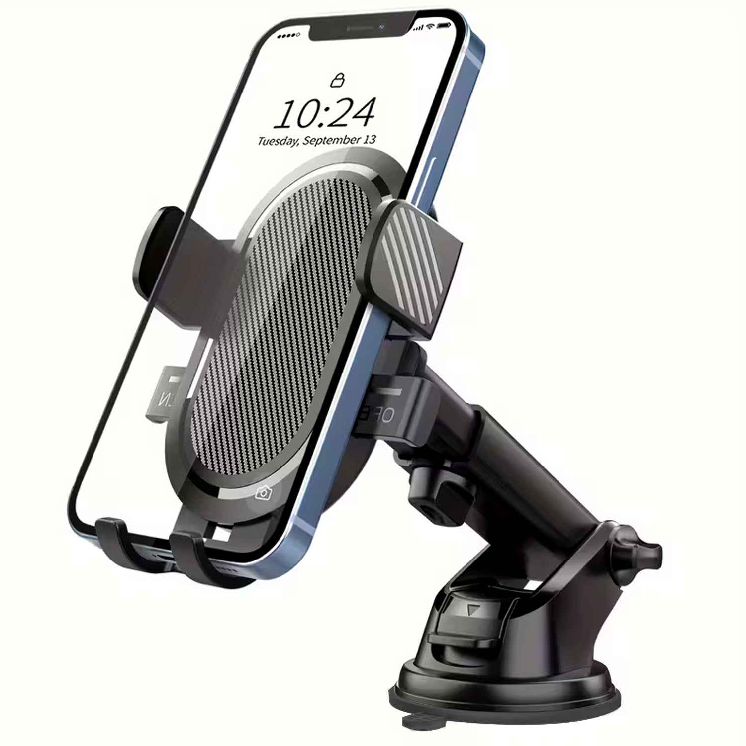 Car Mobile Holder – Adjustable 360° Suction Mount with One-Touch Lock