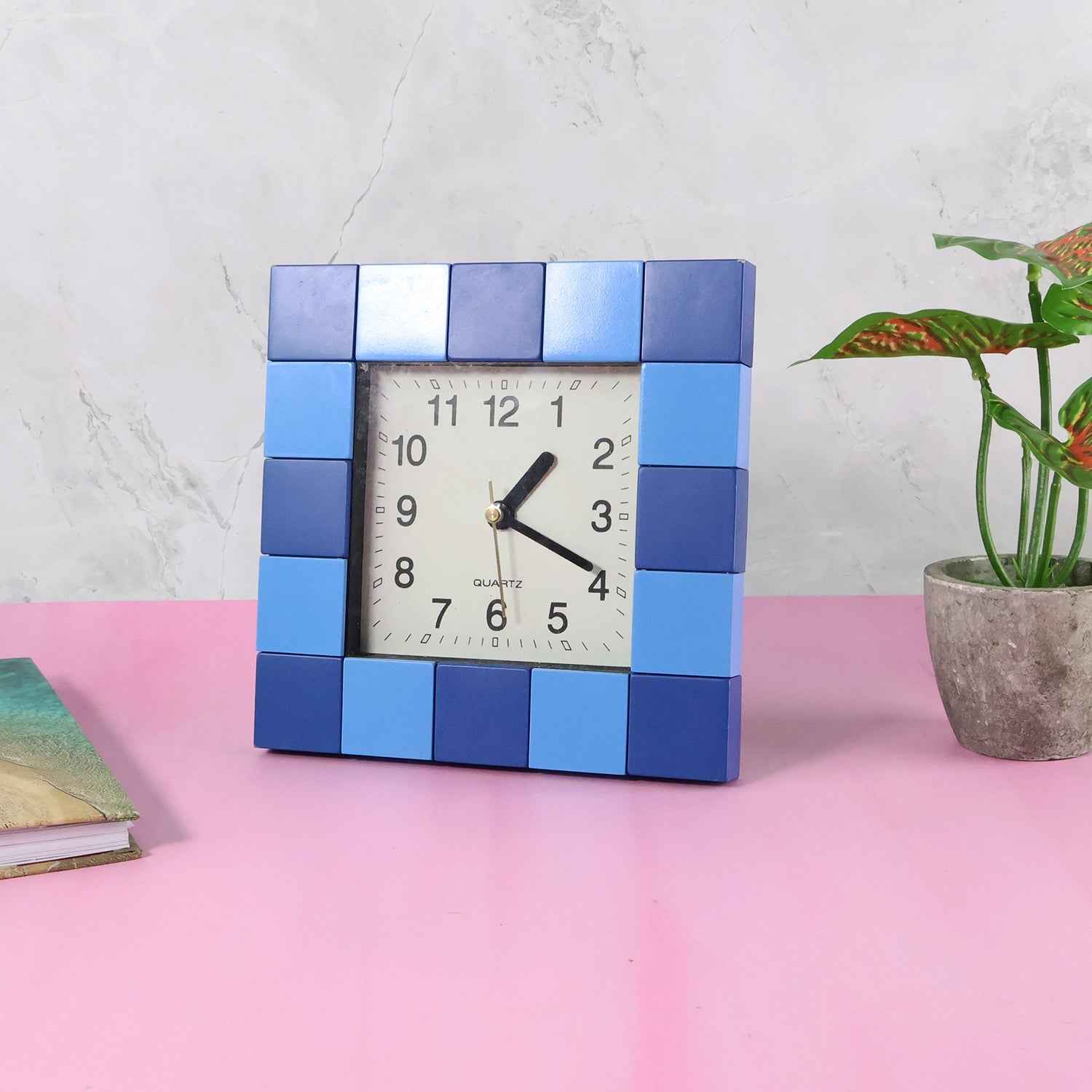 Table Clock – Modern Square Quartz for Desk, Office & Home Decor