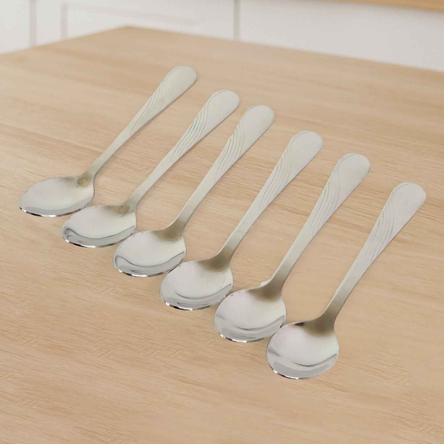 Stainless Steel Dining Spoon Set – Durable 6-Piece Collection