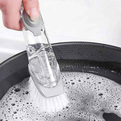 Soap-Dispensing Dish Brush – 2-in-1 Refillable Kitchen Scrubber