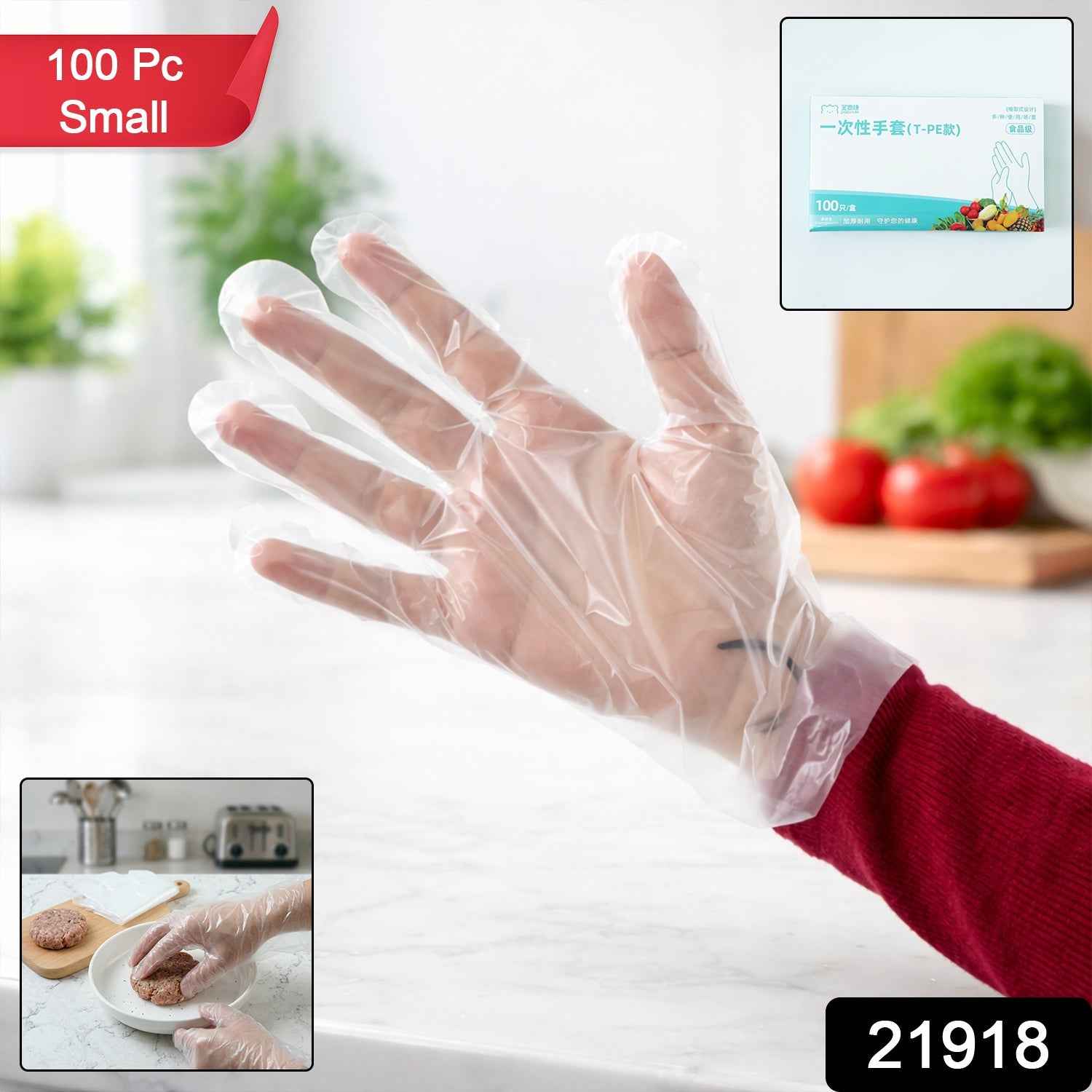 Disposable plastic hand gloves – lightweight food-safe cover