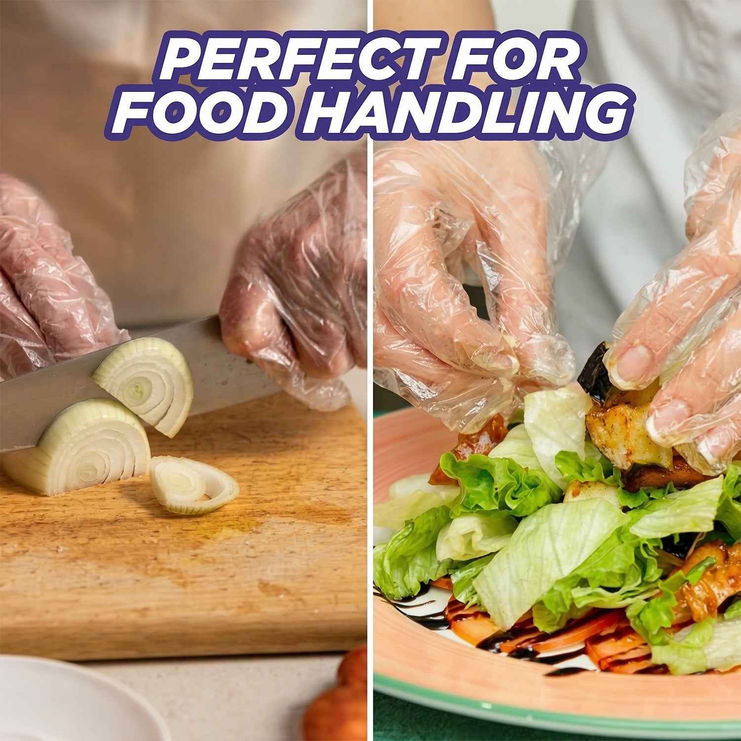 Disposable plastic hand gloves – lightweight food-safe cover