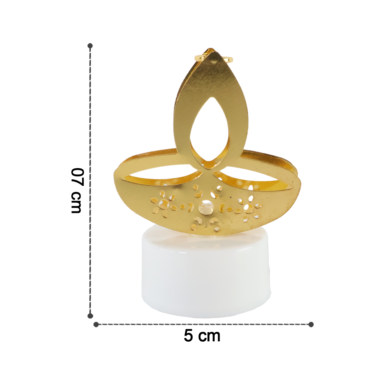 Golden Diya LED Tealight Candles – Elegant Flameless Decor Set