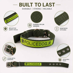 Heavy Duty Nylon Dog Collar – Reflective & Adjustable for Active Dogs
