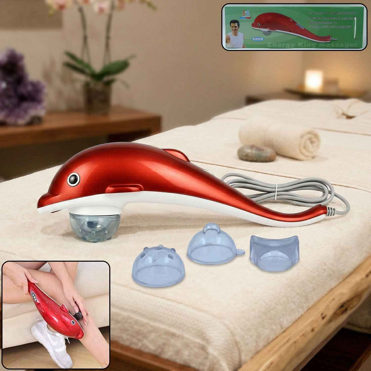 Dolphin Handheld Massager – Electric Pain & Stress Relief | Indo Glow