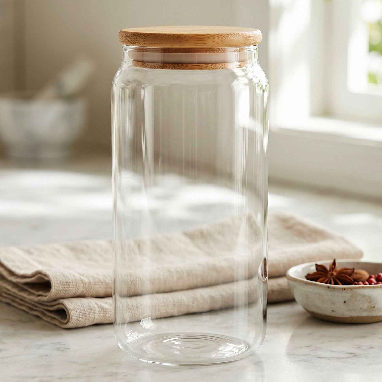 Airtight Glass Storage Jar Ð Elegant Kitchen Canister for Freshness