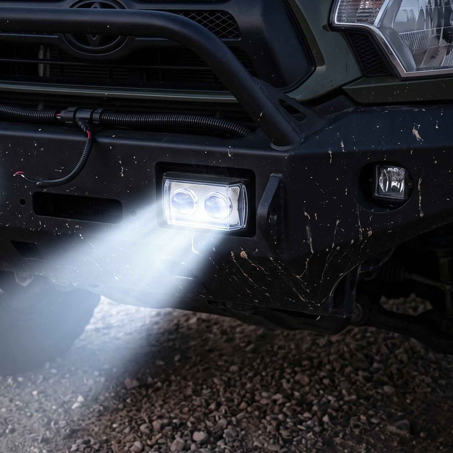 3 Mode LED Fog Light – Ultra Mini Dual Lens for Vehicle Safety