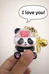 Panda I Love you talking keychain