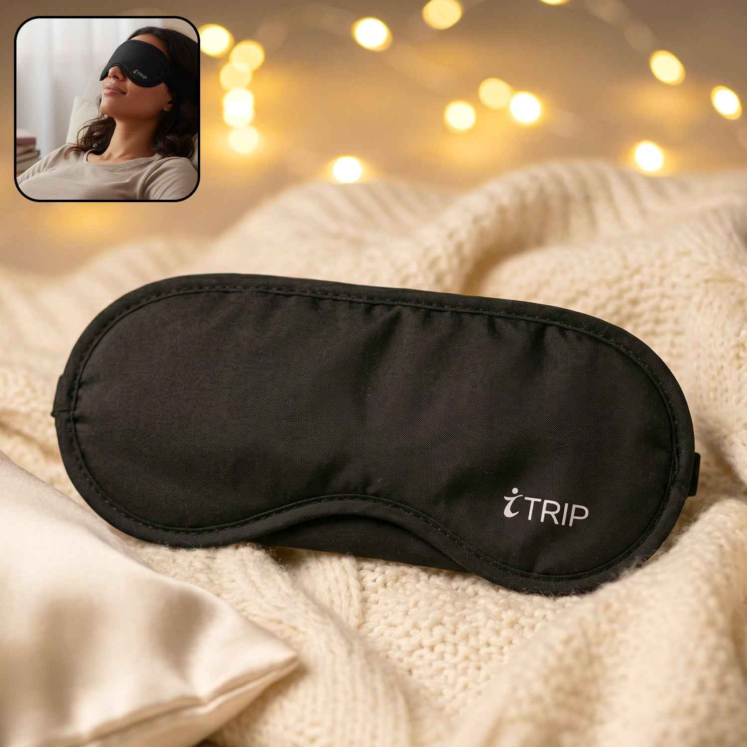 Sleep Eye Mask – Light Blocking & Adjustable Fit for Restful Night