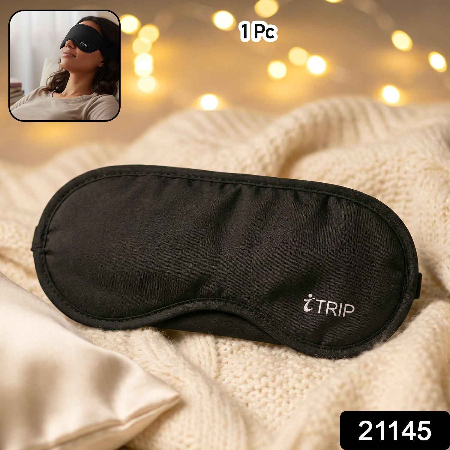Sleep Eye Mask – Light Blocking & Adjustable Fit for Restful Night