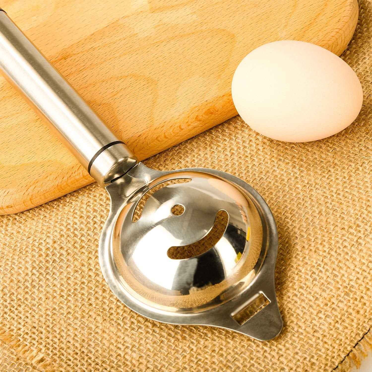 Stainless Steel Egg Separator – Durable Yolk & White Separator