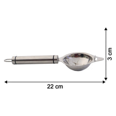 Stainless steel egg separator utensil used for separating egg whites