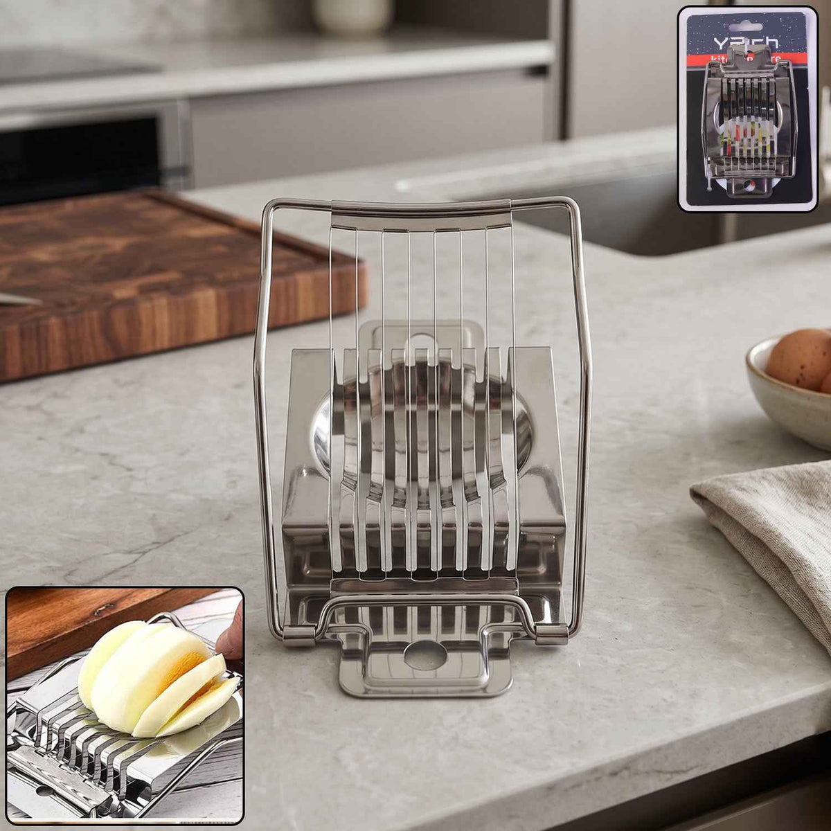 Stainless Steel Egg Slicer Ð Neat, Even Slices Every Time