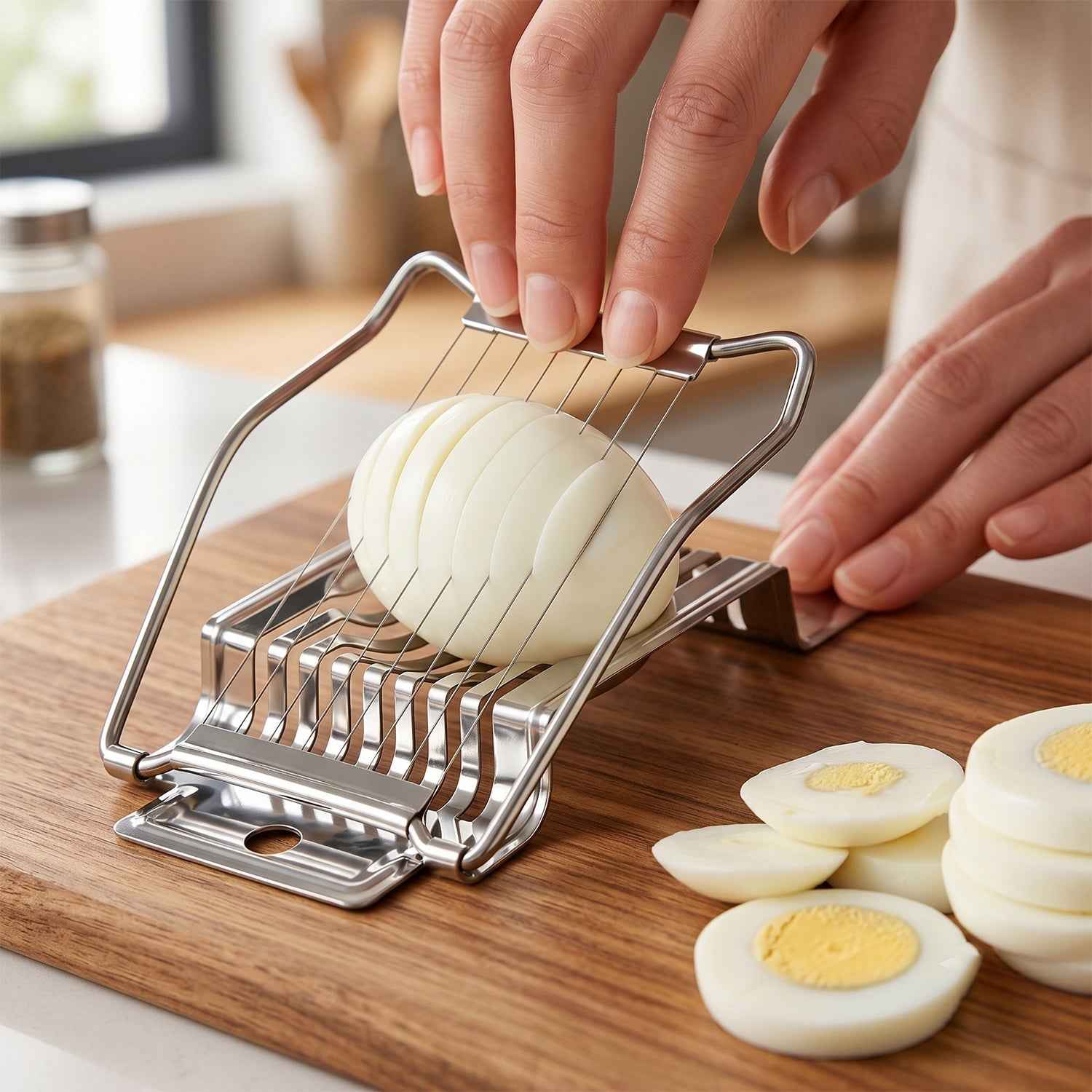 Stainless Steel Egg Slicer Ð Neat, Even Slices Every Time