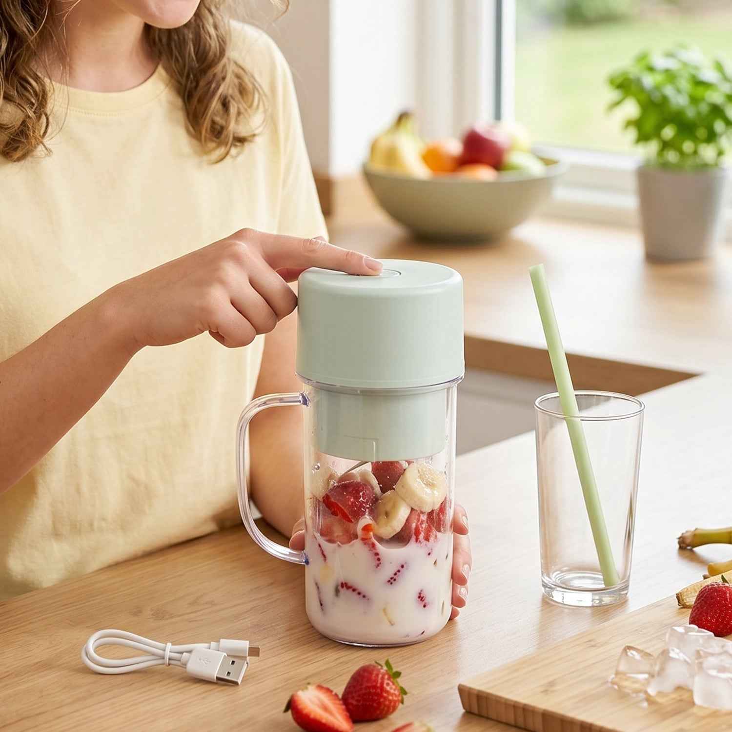 Portable Electric Juicer Ð Compact & Rechargeable for Fresh Juices