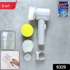 Electric Spin Cleaning Brush – 5 Replaceable Heads for Deep Clean