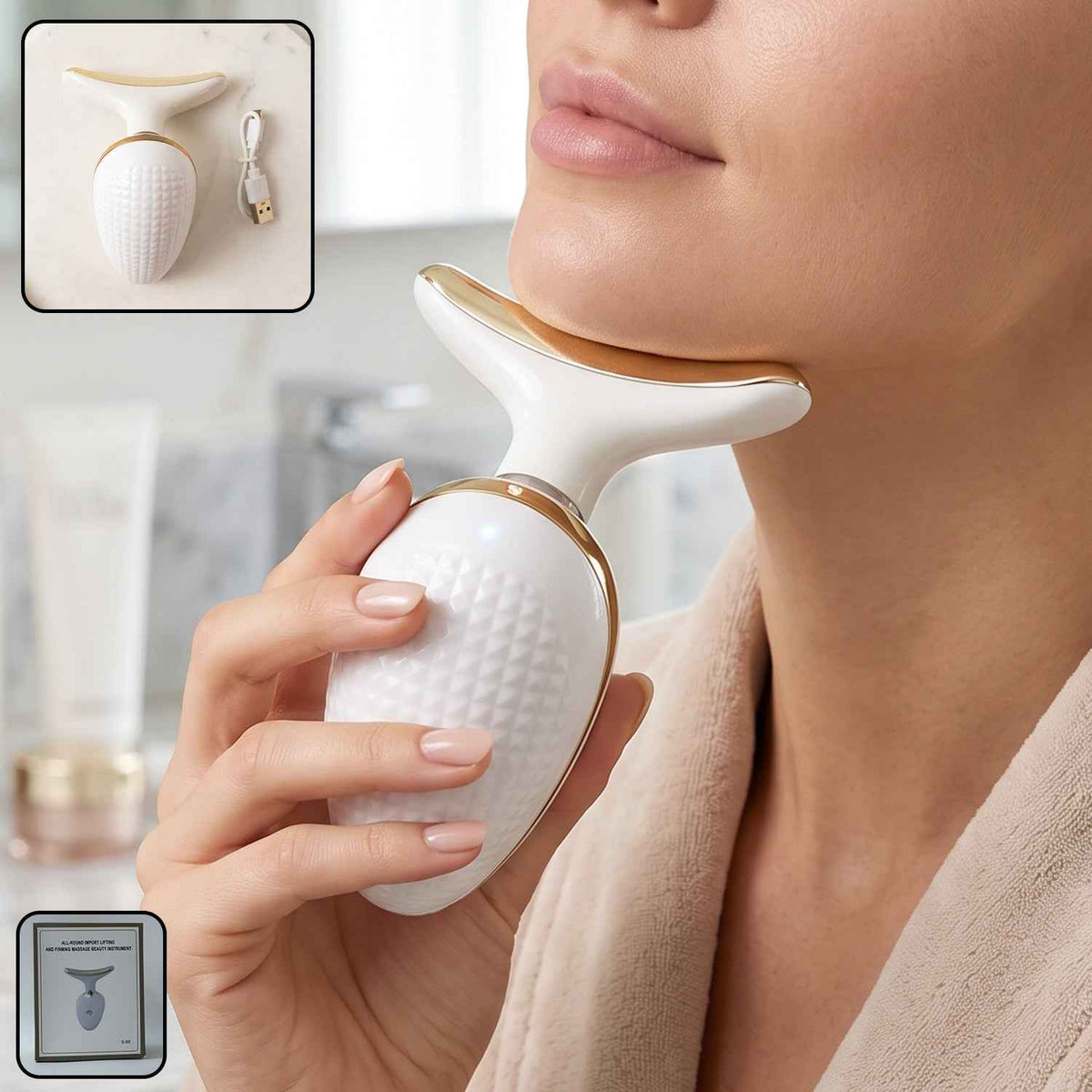 Electric Neck and Face Massager Lifting Firming Skin Care Beauty De...