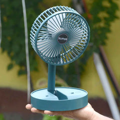 Telescopic Foldable Mini USB Desk Fan – Adjustable & Quiet Cooling