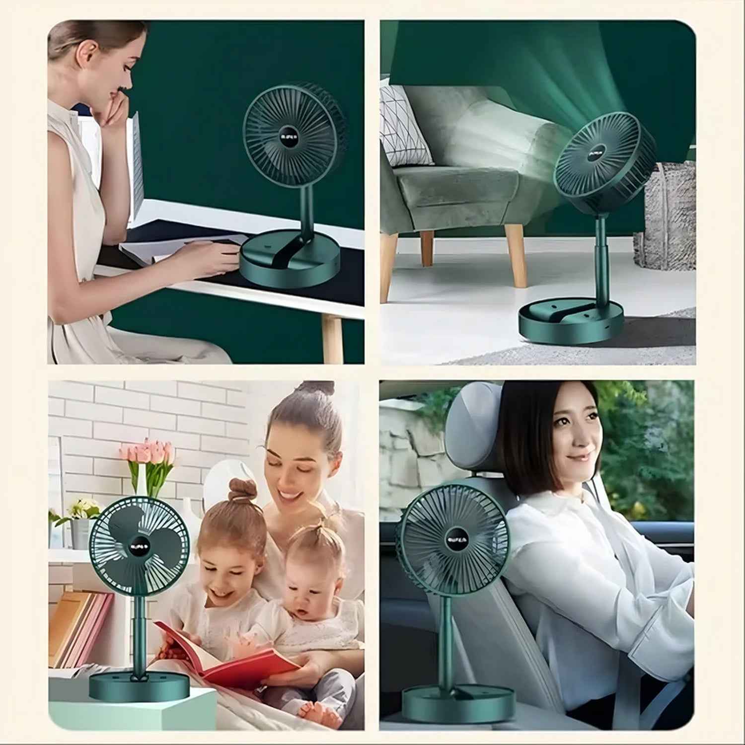 Telescopic Foldable Mini USB Desk Fan – Adjustable & Quiet Cooling