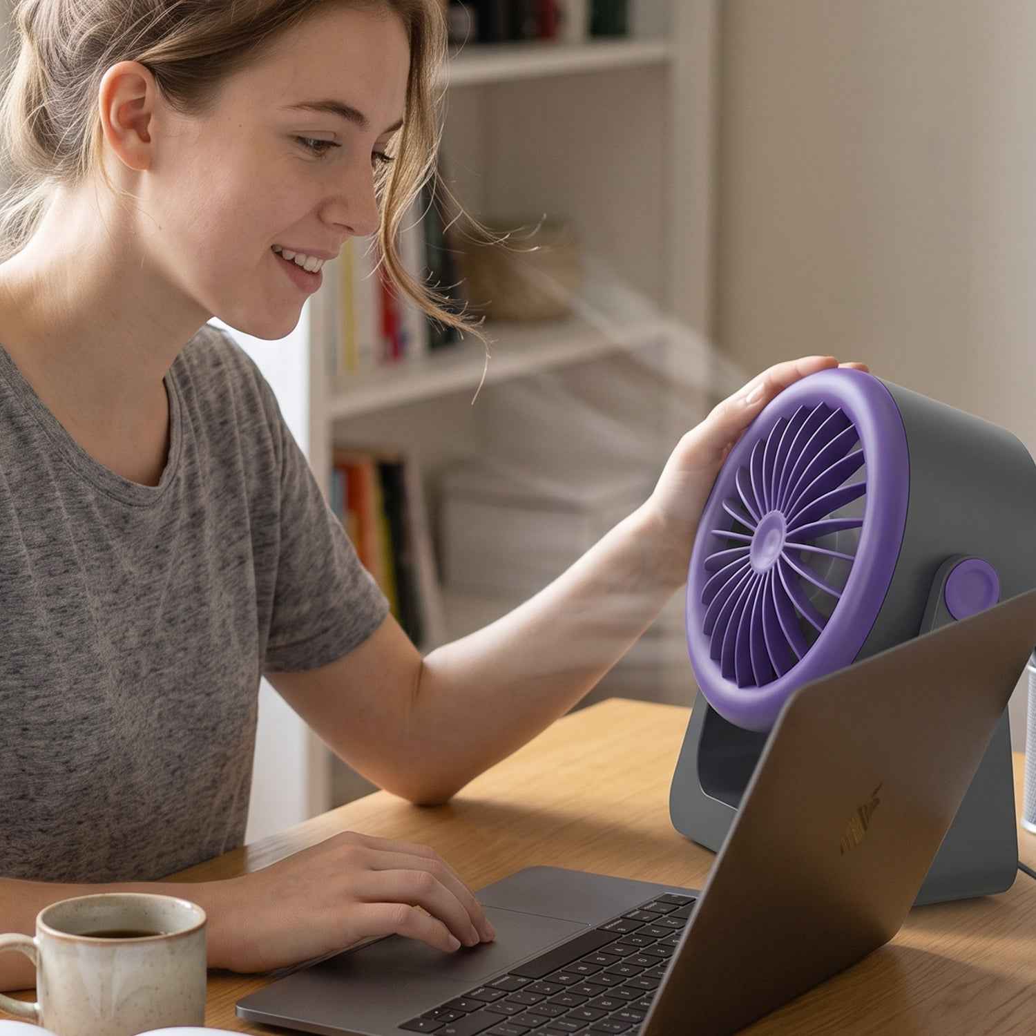 Personal Desktop Air Circulation Fan, Portable USB Desk Fan (1 Pc)