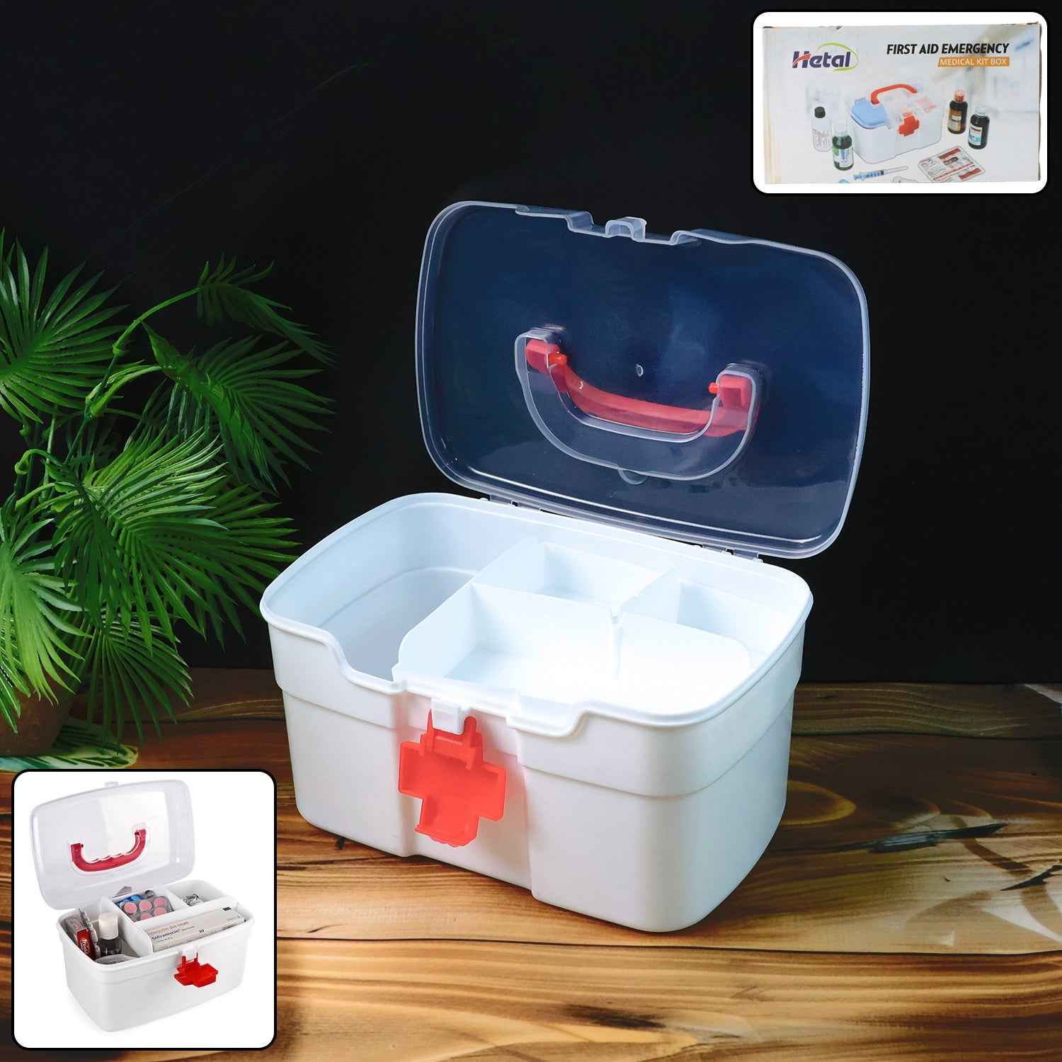 First Aid Box – Portable Medicine Storage with Tray | Organivo