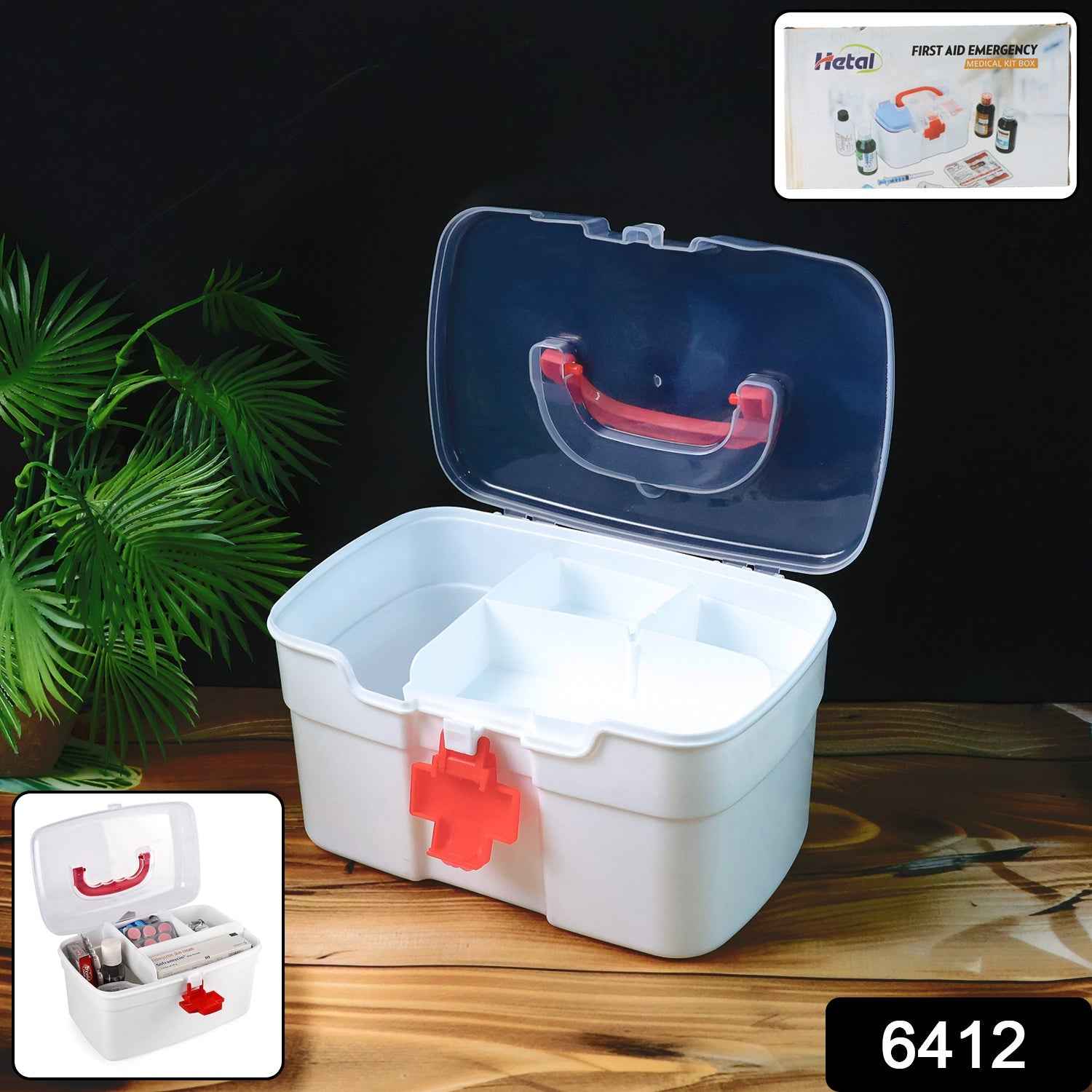First Aid Box – Portable Medicine Storage with Tray | Organivo