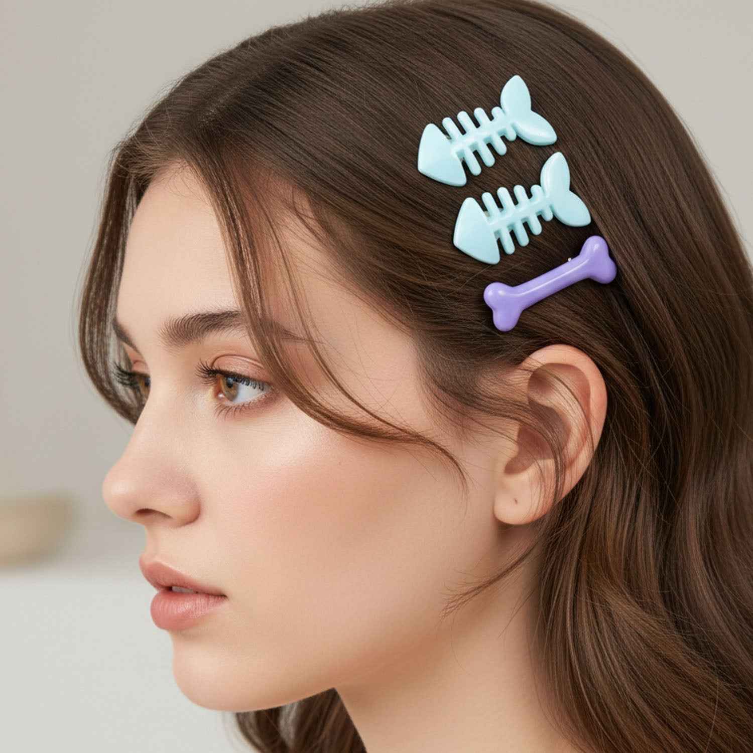 Fishbone Hair Clip Set – Cute & Strong Grip Pack of 4