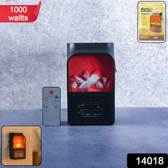 Electric Fireplace Heater – Realistic LED Flame |
