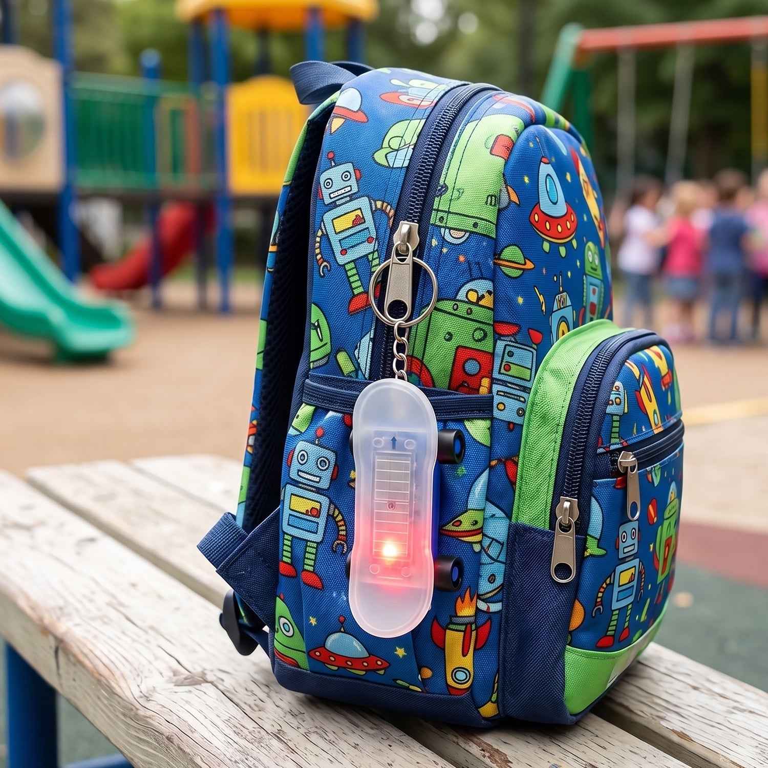 Mini Skateboard LED Keychain Ð Light-Up Fun Accessory for Keys and Bags