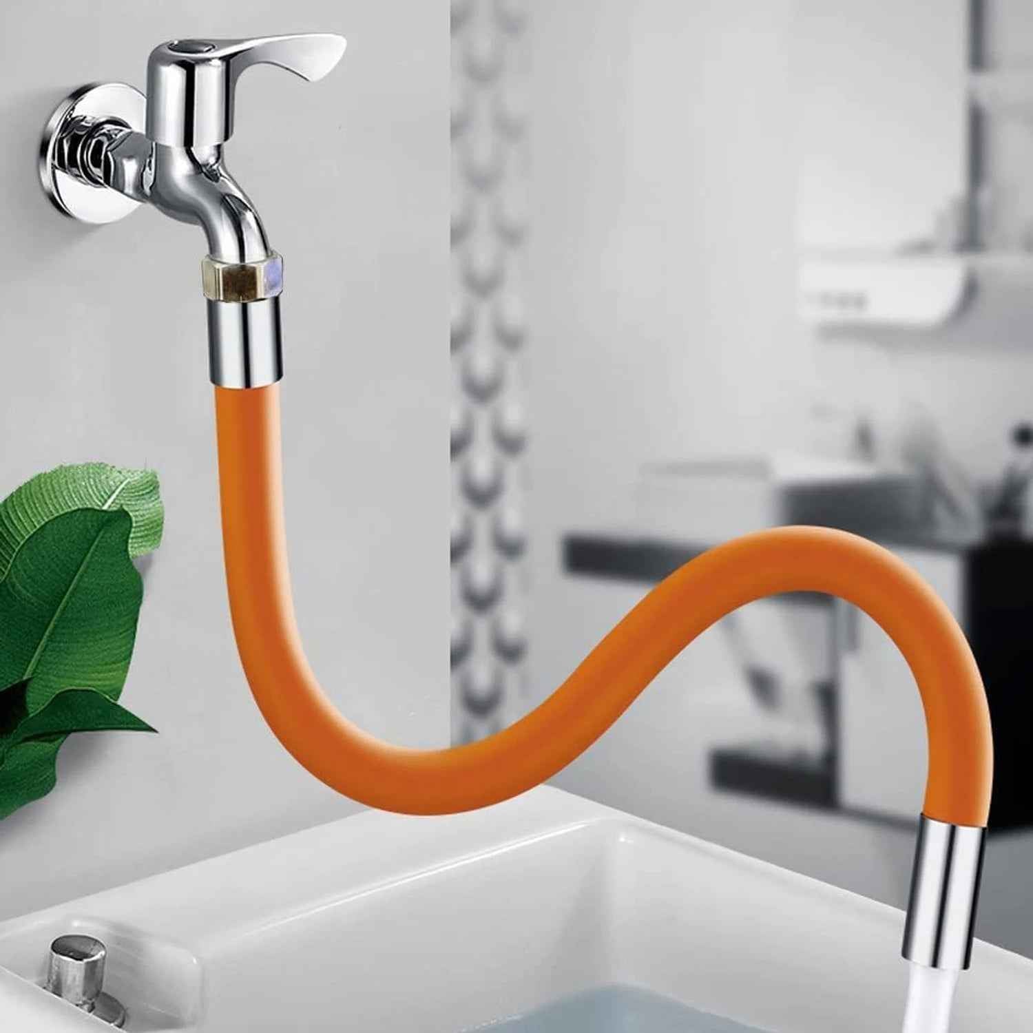 Flexible Silicone Water Tap Extender – 44cm Reach & Easy Installation