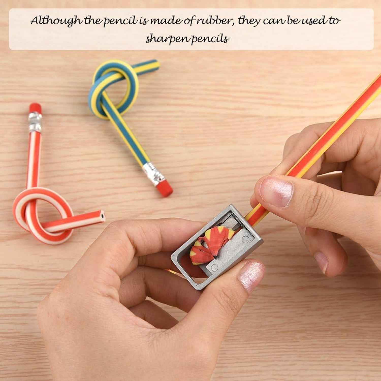 Swirl Design Pencils Set Ð Vibrant Colors with Built-in Erasers