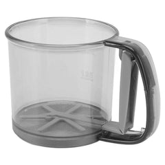 Plastic Flour Sieve Cup – Fine Mesh Filter with Handle for Baking