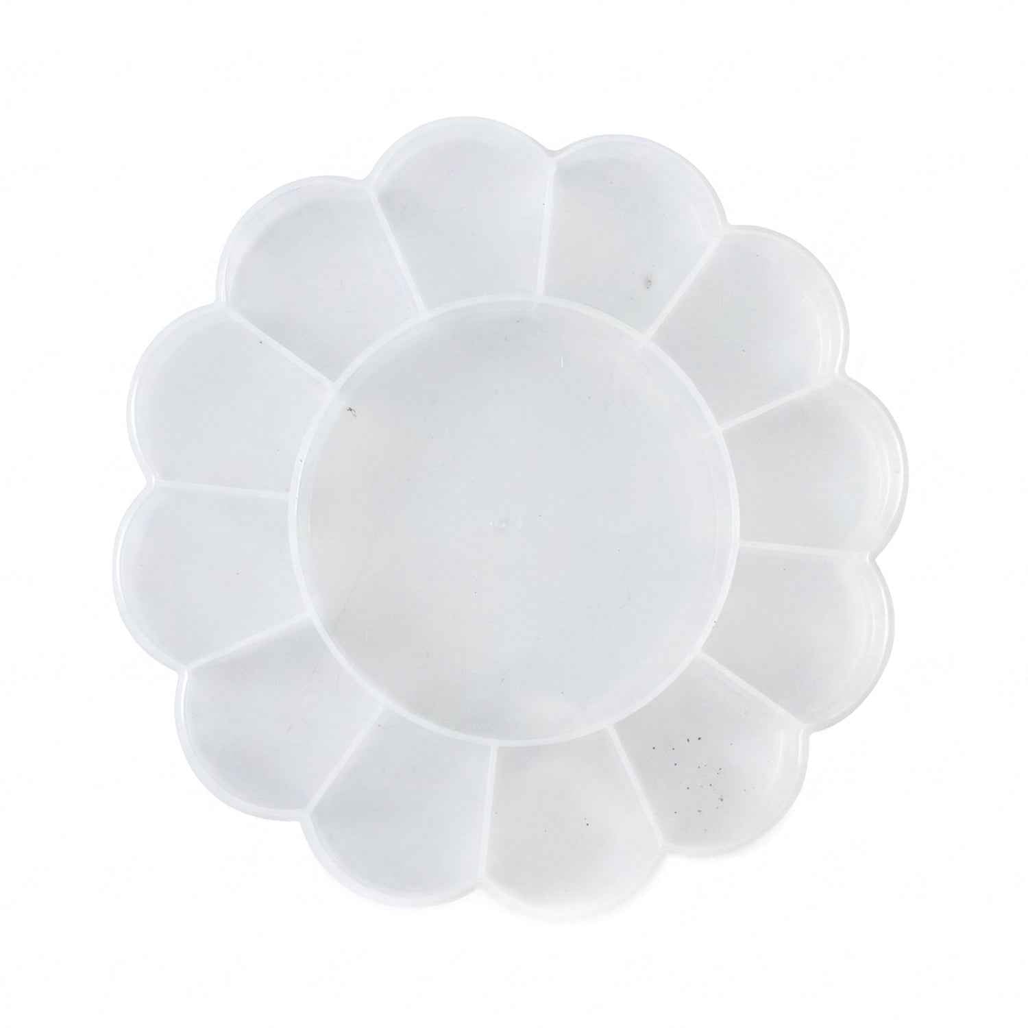 13 Section Flower Shape Transparent Plastic Organizer Storage Box (1 Pc)
