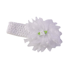 Baby girl floral accessory, stretchable elastic headband for special occasions