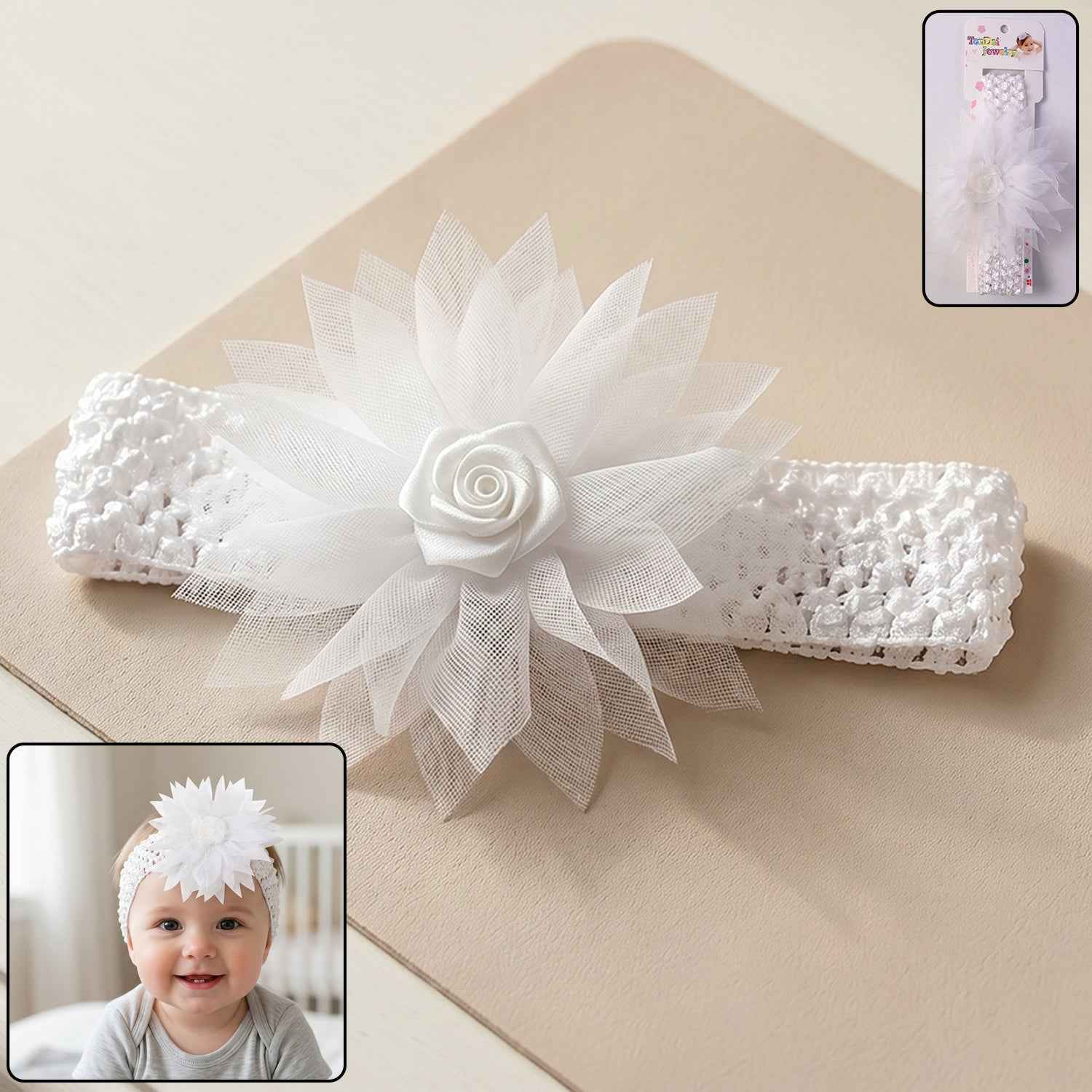 Baby Headband Ð Soft Elastic Floral Design for Comfort & Style