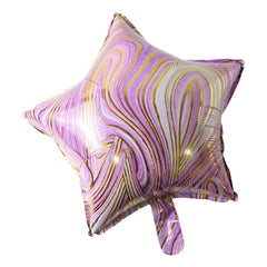 Star Marble Foil Balloon Ð Bright Party Decor for Celebrations