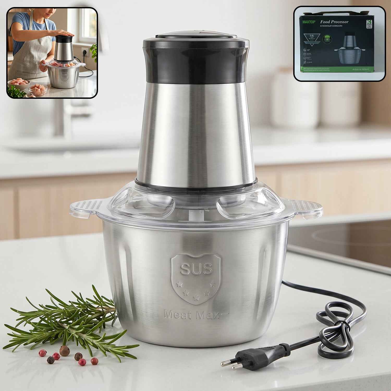 Electric Food Processor Ð 2 Litre Capacity for Easy Cooking