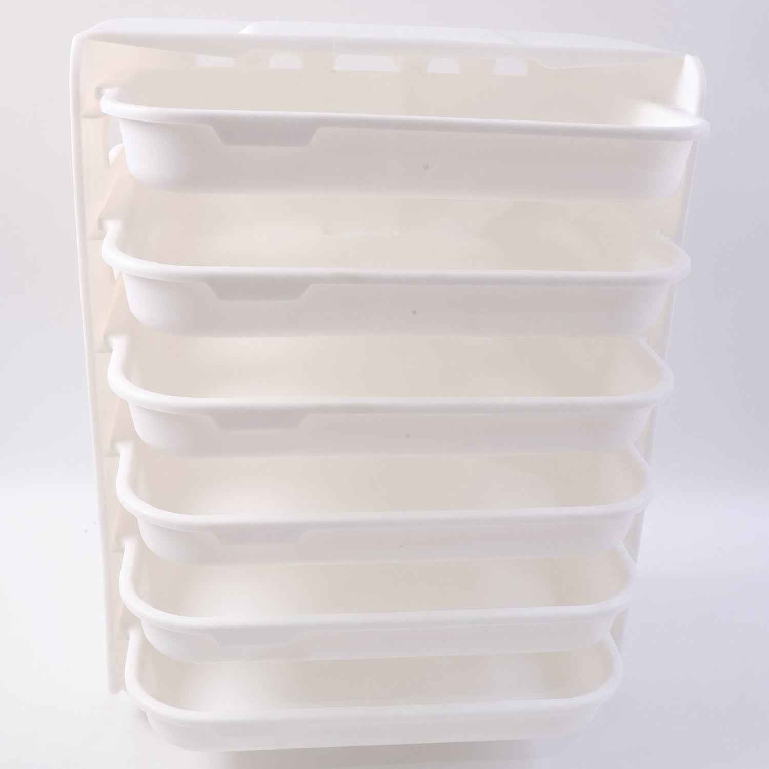6-Layer Wall Mounted Food Storage Rack – Space-Saving Kitchen Organizer