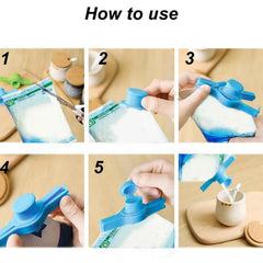 Food Pouch Sealer Clip – 4 Pc Set with Pour Spout
