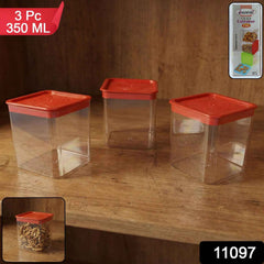 Airtight Food Storage Container Set – 3 Pieces, 350 ml Each