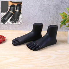 Foot Mannequin Display Stand Pair – Premium Black for Jewellery